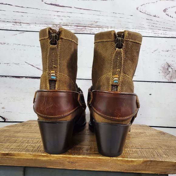 ARIAT Two24 Segovia Brown Leather Ankle Boots Size 8B With Removable Harness - Picture 4 of 7